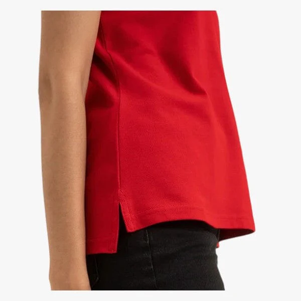 Polo Womens  Margot Small Pony Stretch Short Sleeve Golfer Red - Image 5