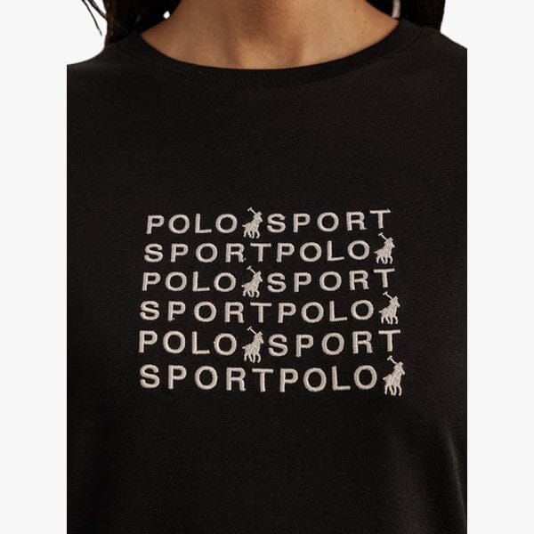 Polo Womens Olivia Embroid Short Sleeve Tee Black - Image 5
