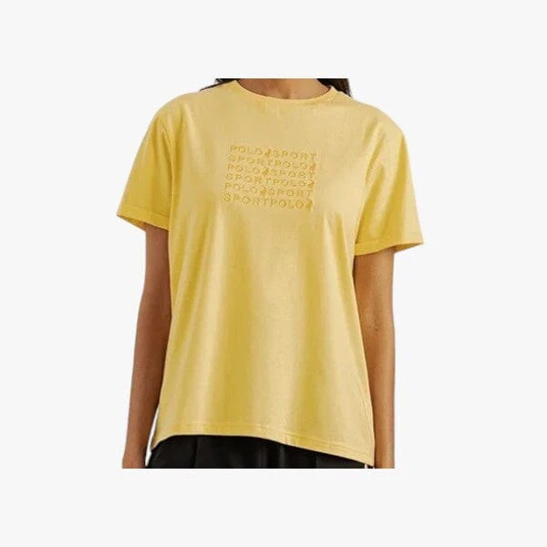 Polo Womens Olivia Embroid Short Sleeve Tee Yellow - Image 2