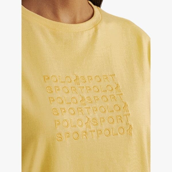 Polo Womens Olivia Embroid Short Sleeve Tee Yellow - Image 3