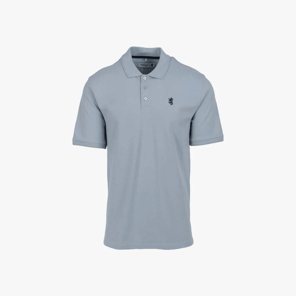 Pringle Mens Austyn Core Pima Pique Short Sleeve Golfer Blue