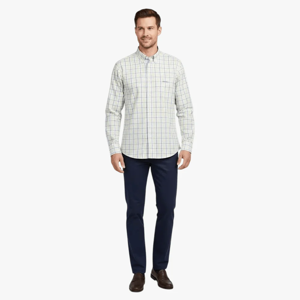 Pringle Mens Edward Long Sleeve Shirt Yellow