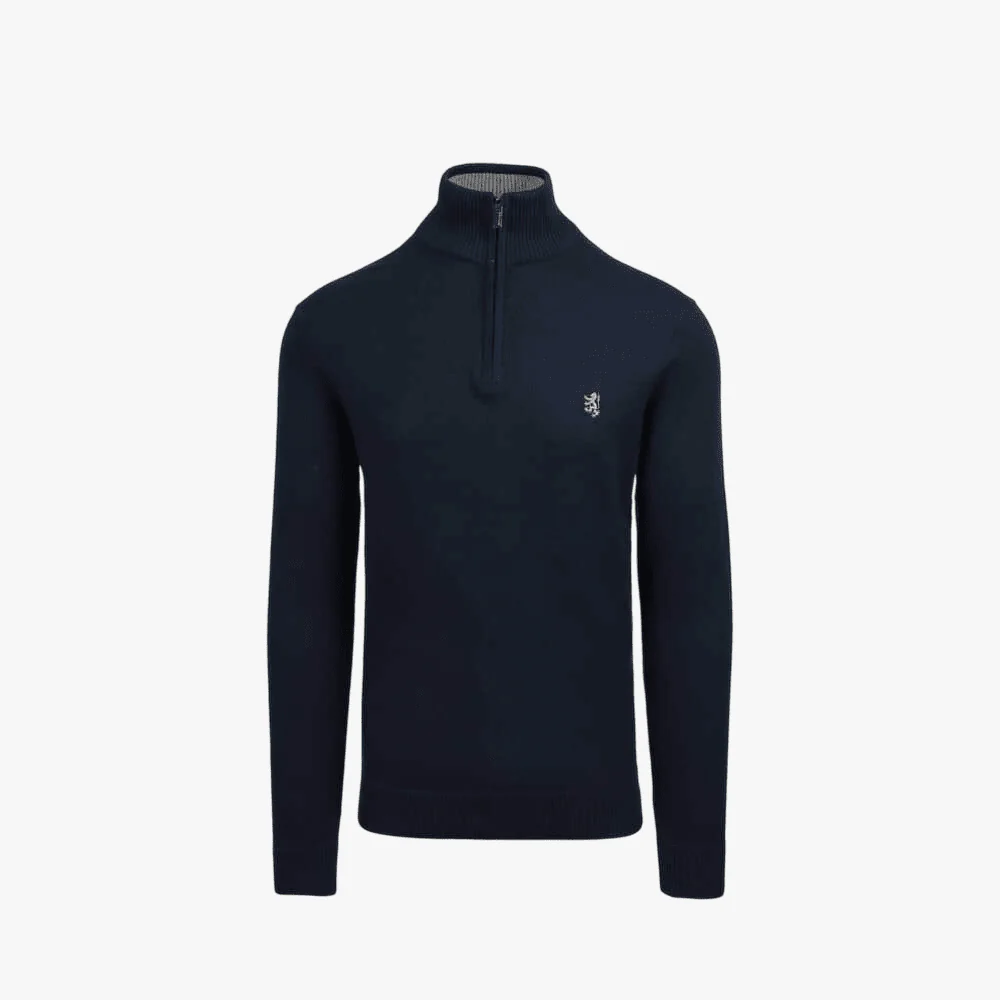 Pringle Mens Harry 1/4 Zip Sweater Black