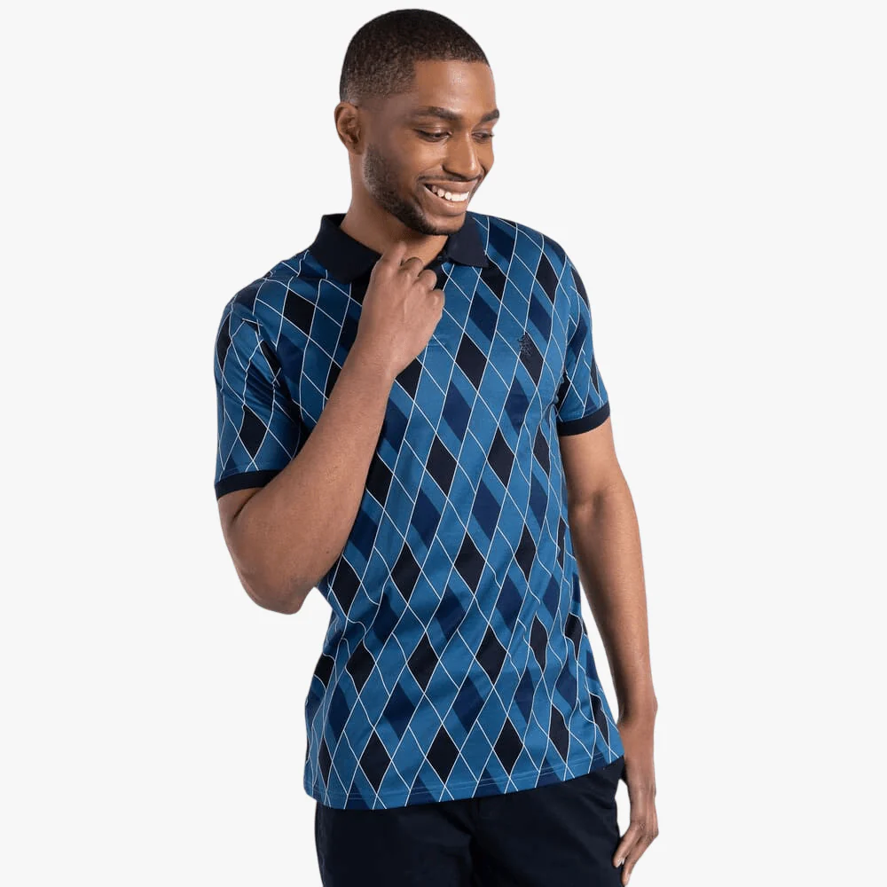Pringle Mens Harry Mercerised Golfer Navy