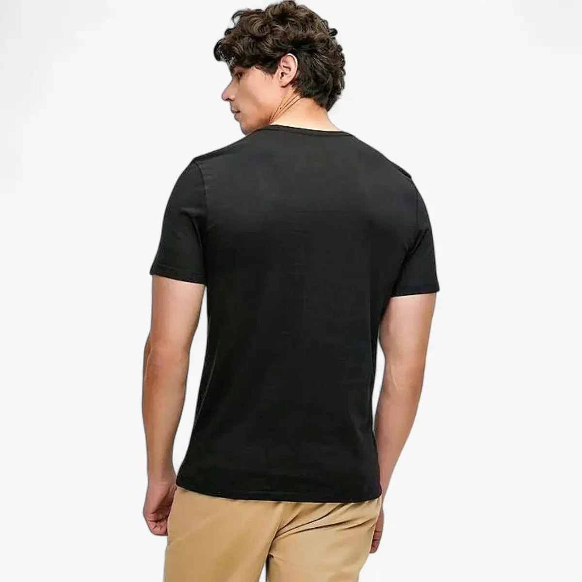 Pringle Mens Hugo All Over Argyle Short Sleeve Tee Black - Image 3