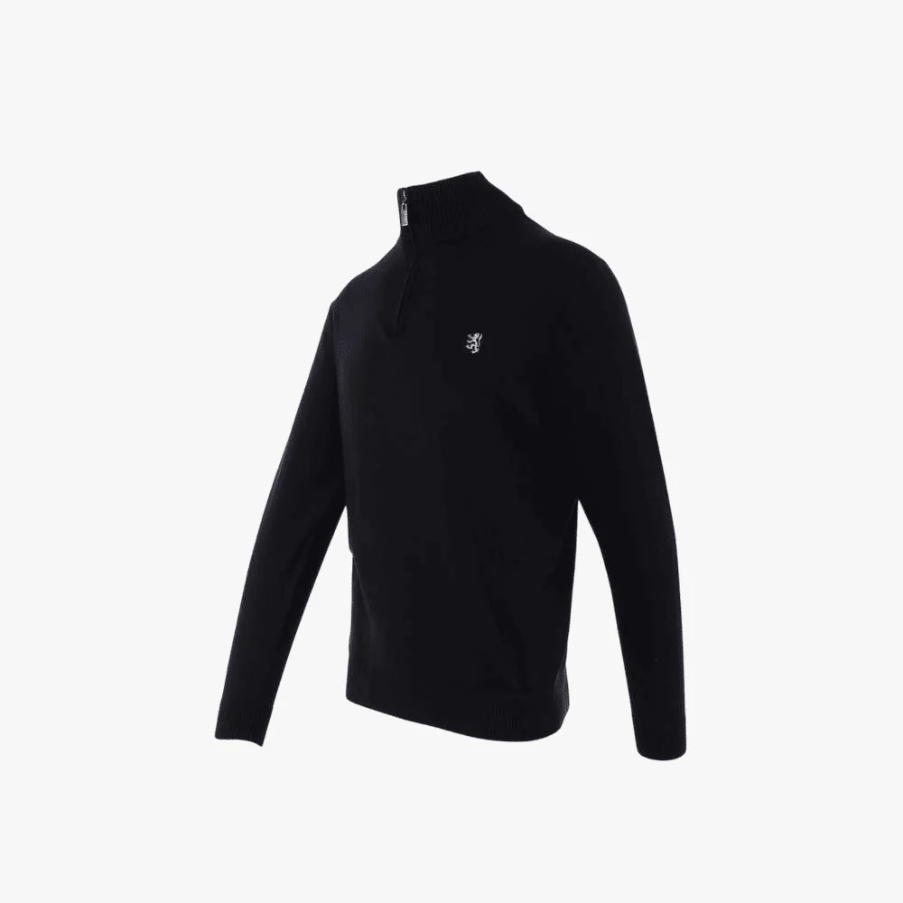 Pringle Mens Knitwear 1/4 Zip Sweater Black