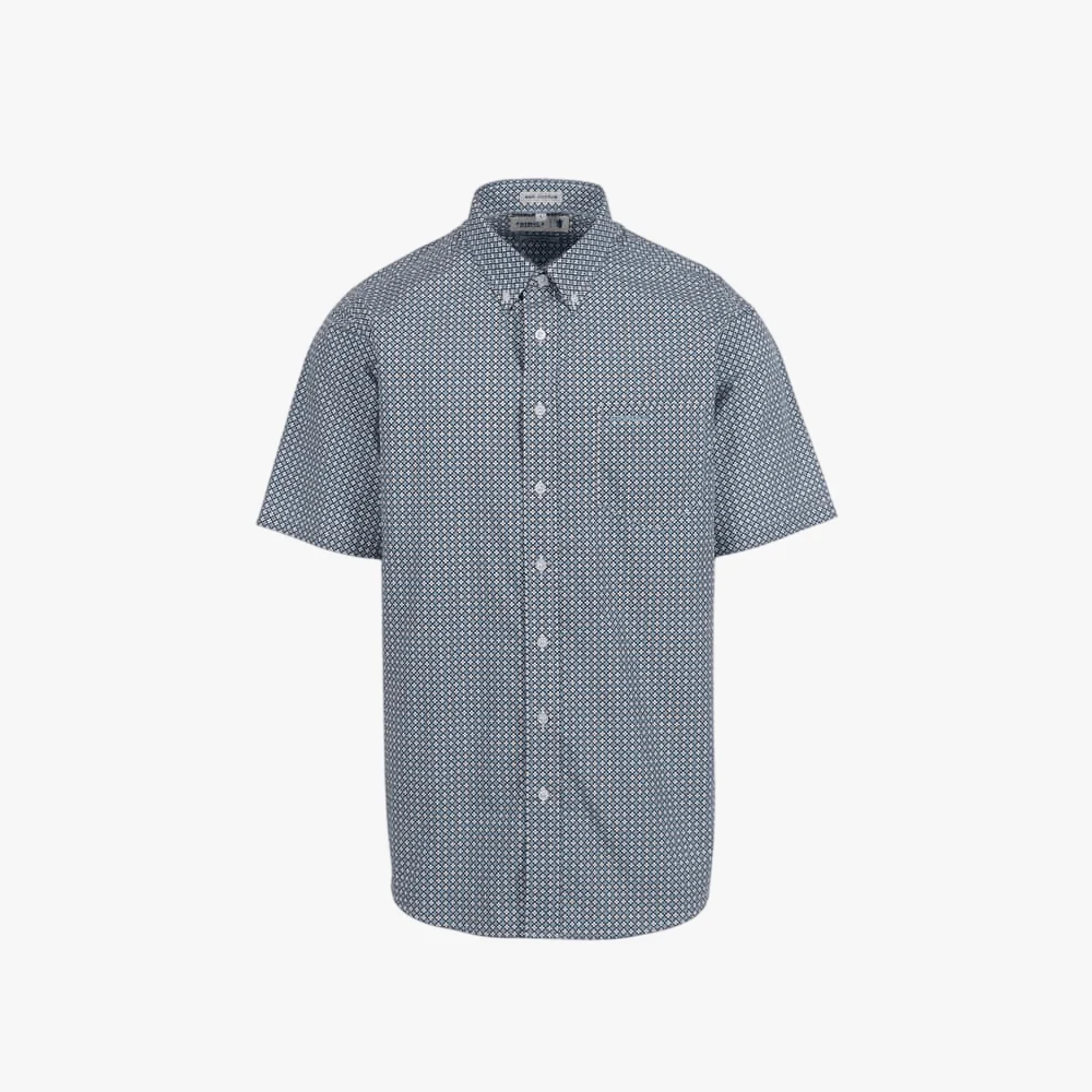 Pringle Mens Lance Short Sleeve Classic Shirt Blue