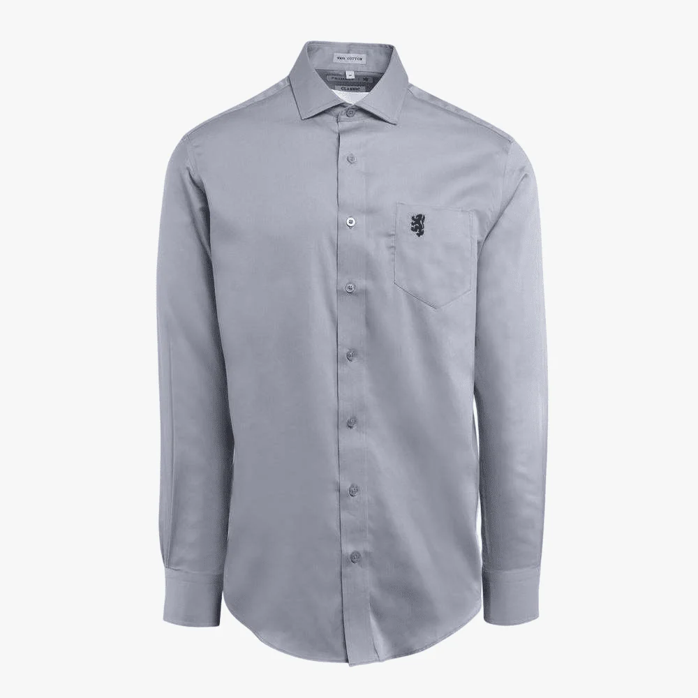 Pringle Mens Long Sleeve Shirt Tailored Grey