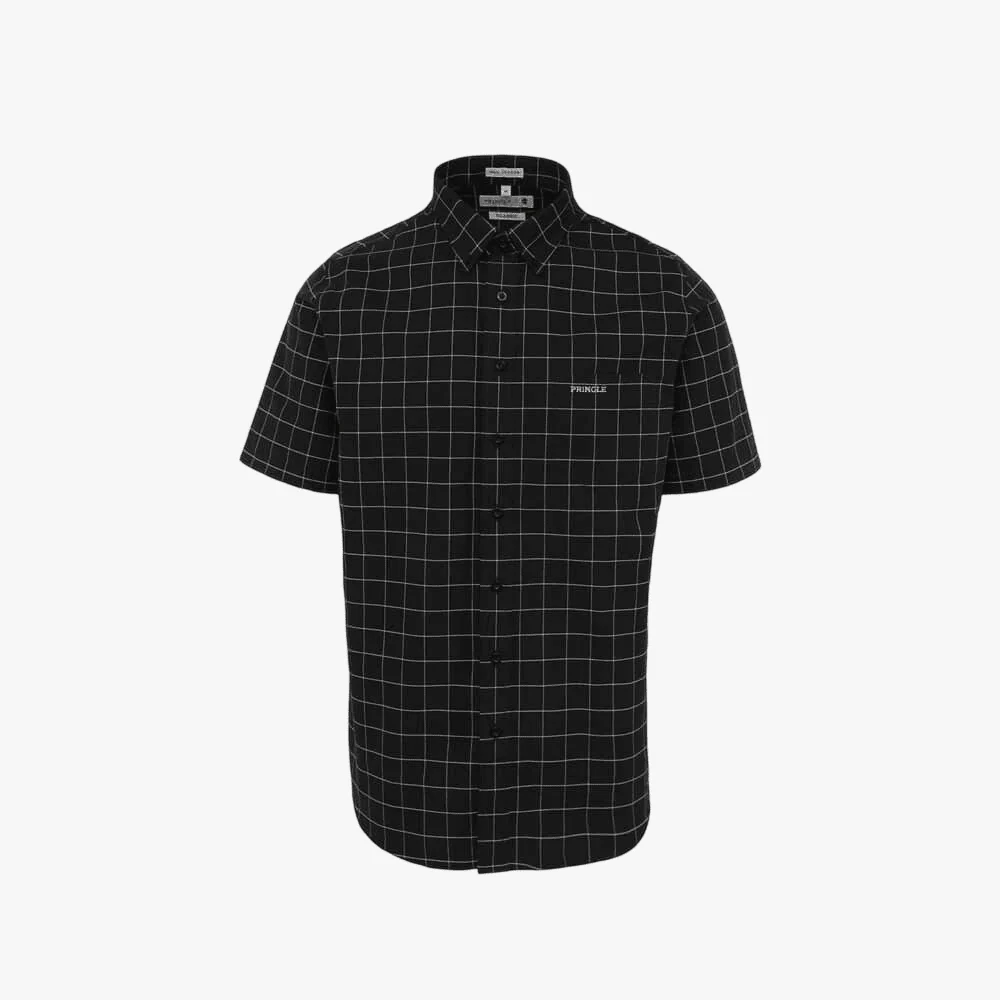Pringle Mens Oscar Classic Short Sleeve Shirt Black