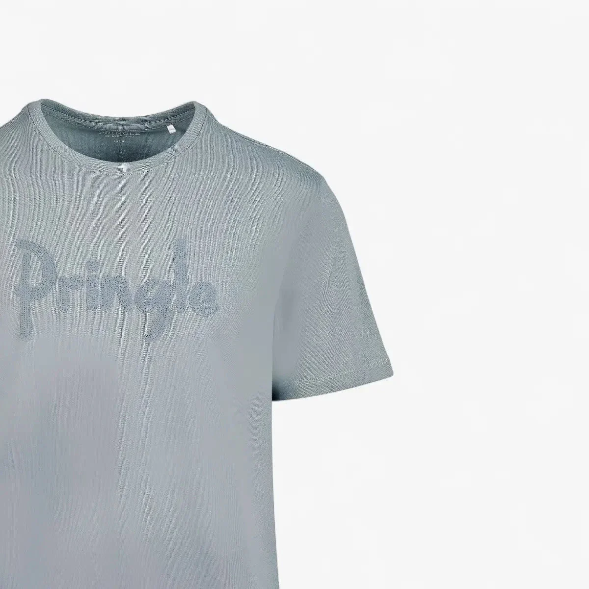 Pringle Mens Richard Raised Print Short Sleeve Tee Light Blue - Image 2
