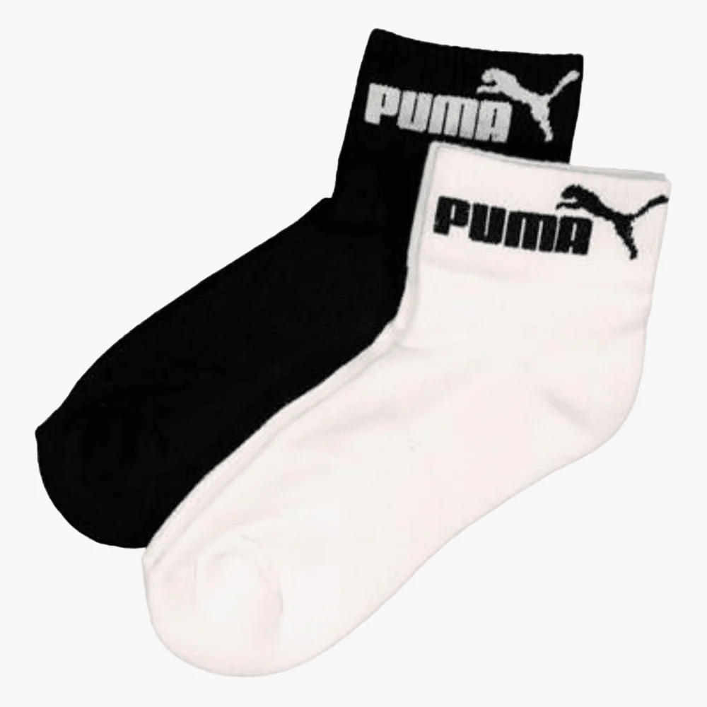 Puma 2Pk Tech Running Socks White/Blk