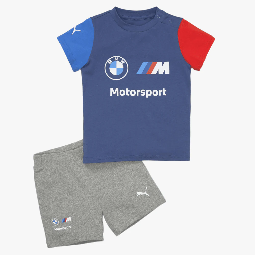 Puma Kids Bmw Mms Toddler Ess Set Pro Blue Grey