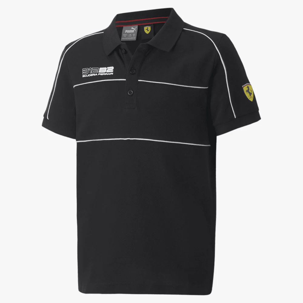 Puma Kids Ferrari Race Short Sleeve Polo Black