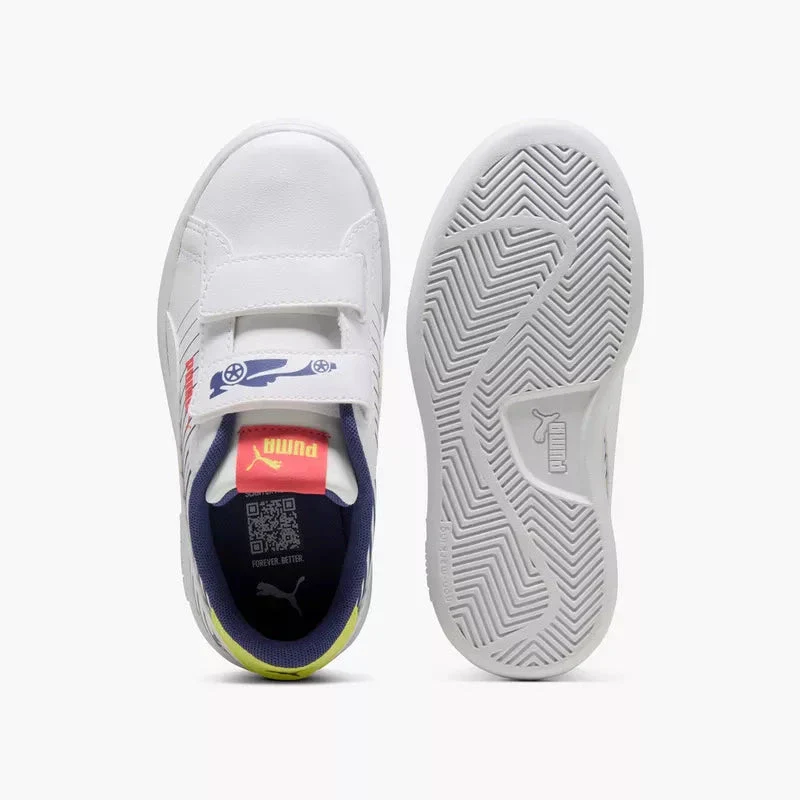 Puma Kids Smash 3.0 Sneaker Posied 2 Race V White - Image 4