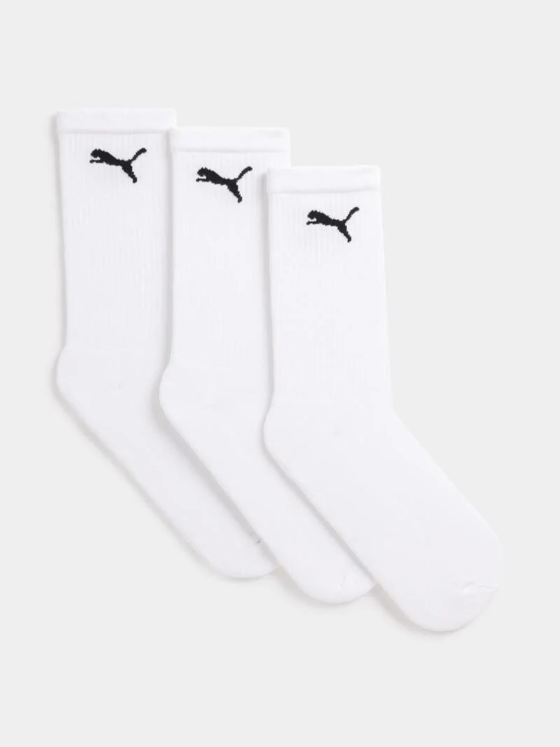 Puma Mens 3 Pack Cat Logo Tennis Sock Multi