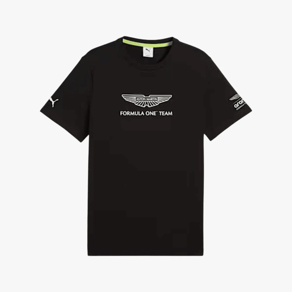 Puma Mens Amf1 Essential Big Logo Short Sleeve Tee Black