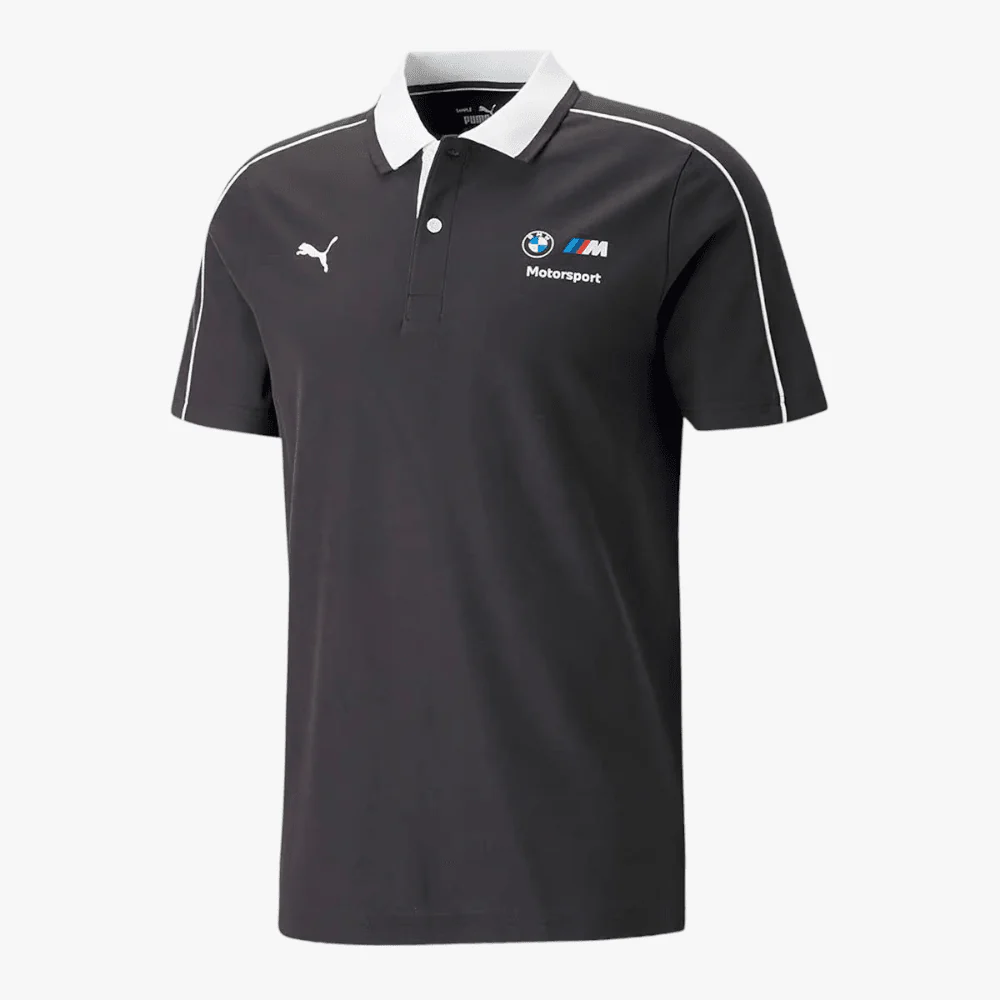 Puma Mens Bmw Mms Polo Short Sleeve Golfer Black