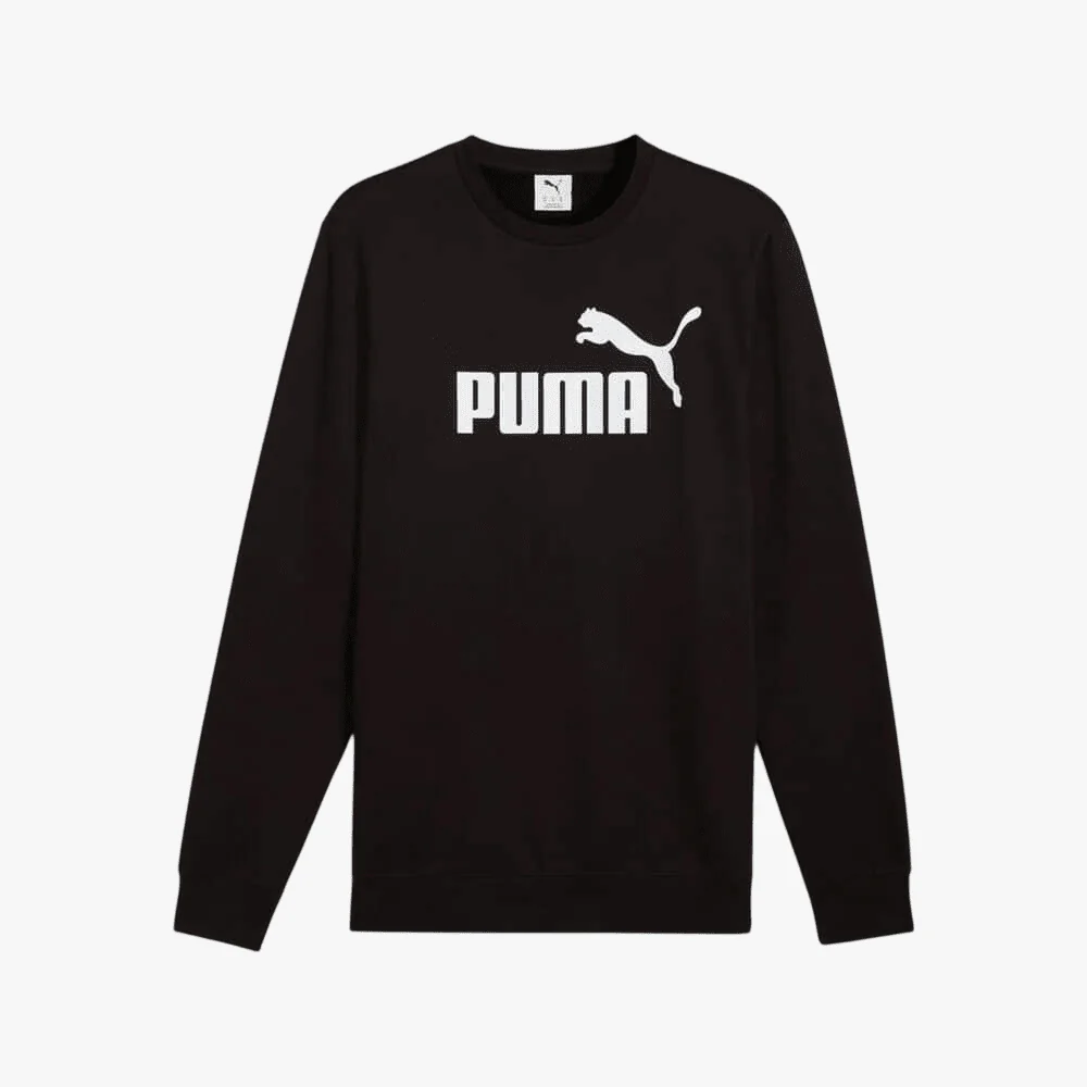 Puma Mens Ess Big Logo Fleece Sweater Black