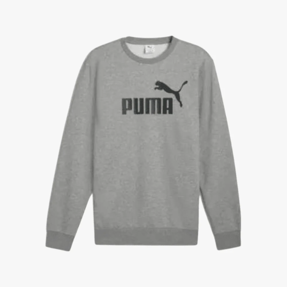 Puma Mens Ess Big Logo Fleece Sweater Grey