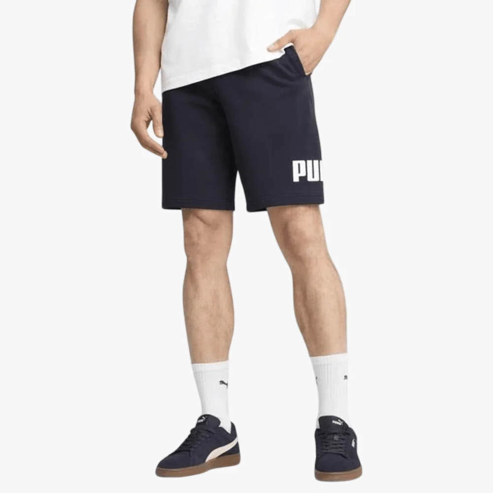 Puma Mens Ess Big Logo No 1 10" Shorts New Navy