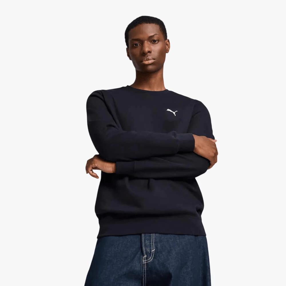 Puma Mens Esss Small Logo Crew Sweater New Navy