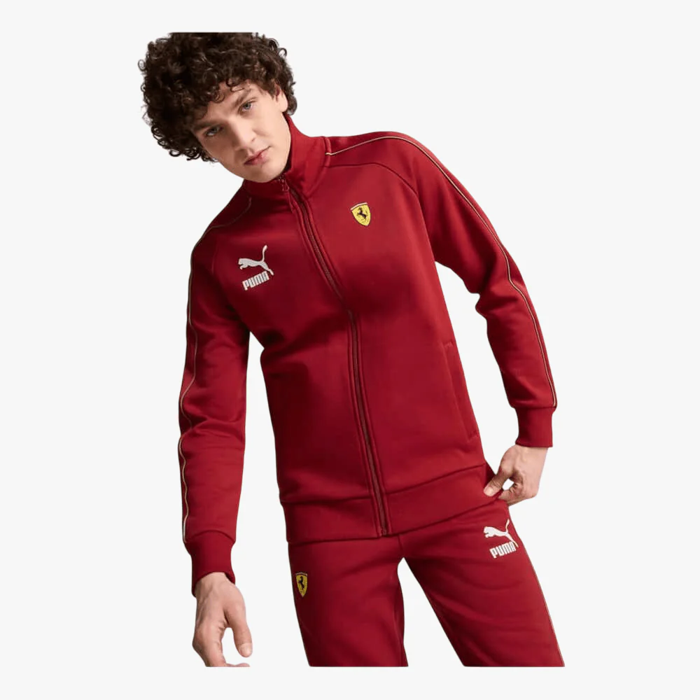 Puma Mens Ferrari Race Iconic T7 Track Jacket Red