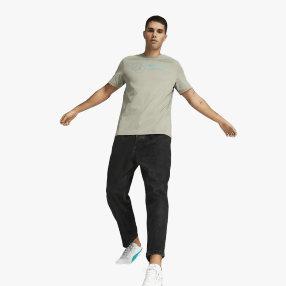 Puma Mens Mapf1 Logo Short Sleeve Tee Birch Tree