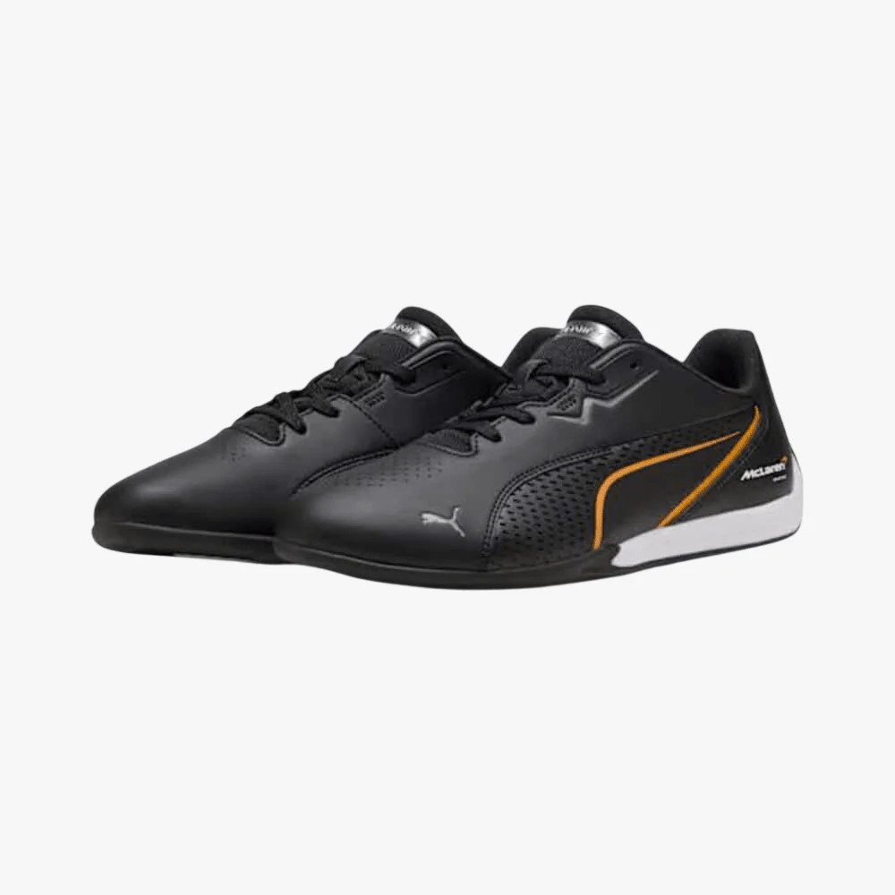 Puma Mens Mclaren Drift Cat 11 Sneaker Black Bright Papaya