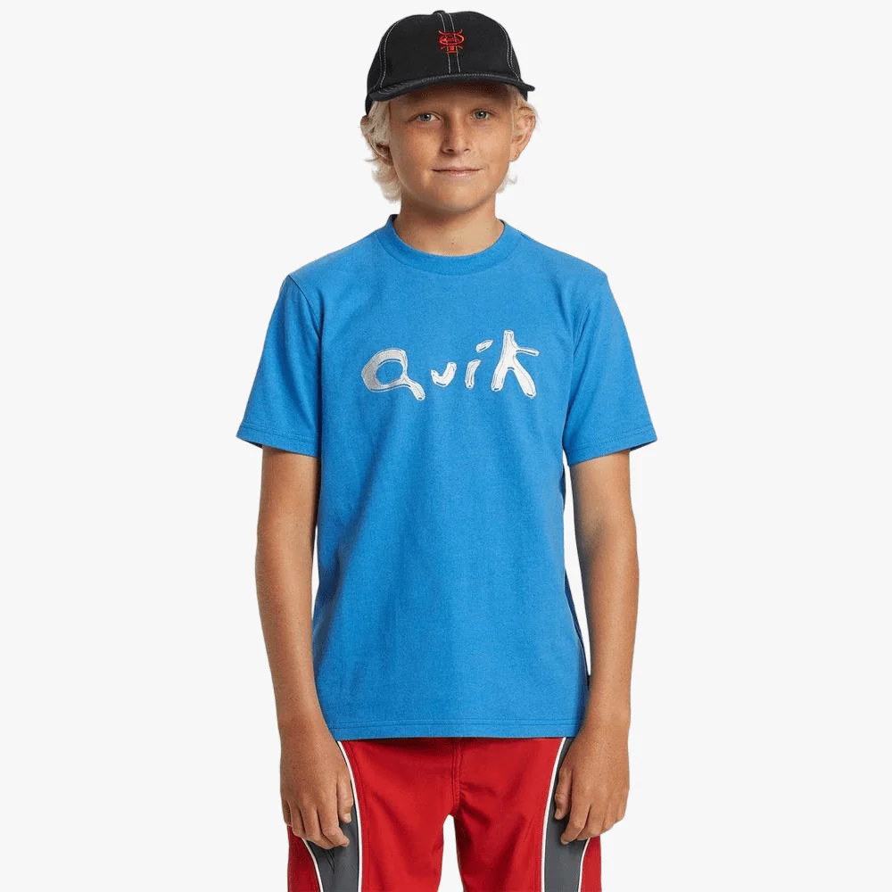 Quiksilver Boys Liquid Short Sleeve Tee Nebulas Blue