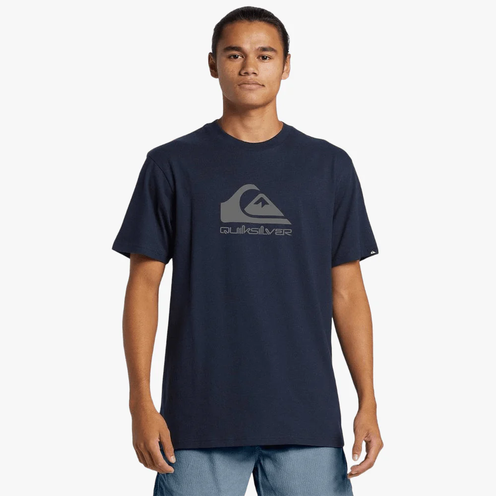 Quiksilver Mens Corp Logo Short Sleeve Tee Navy Blazer