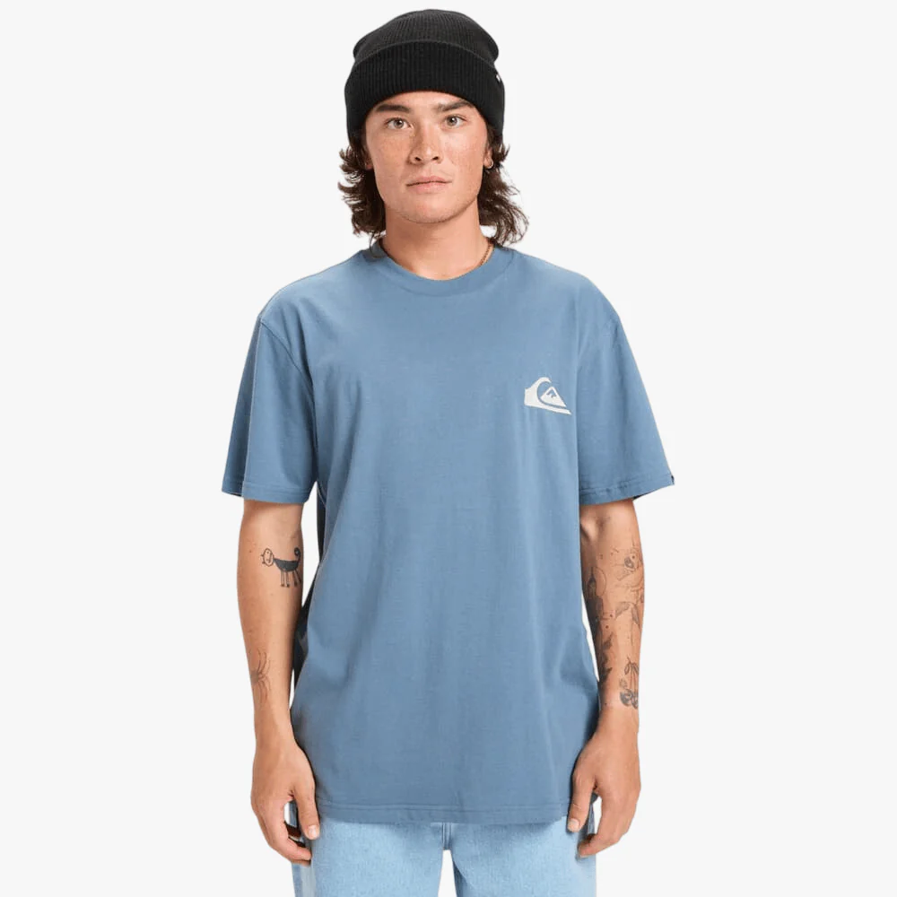 Quiksilver Mens Ev Mini Logo Tee China Blue