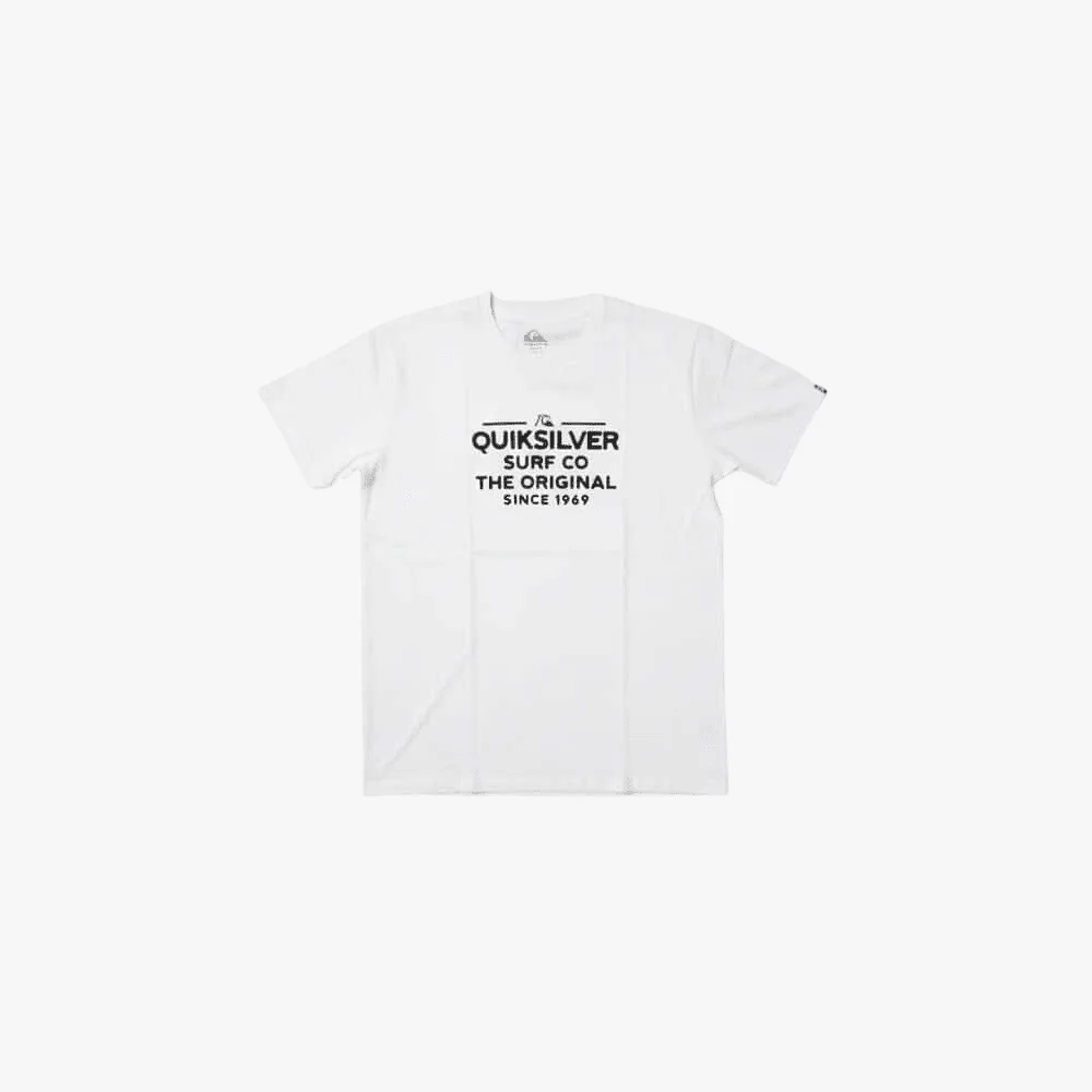 Quiksilver Mens Feeding Line Short Sleeve Tee White