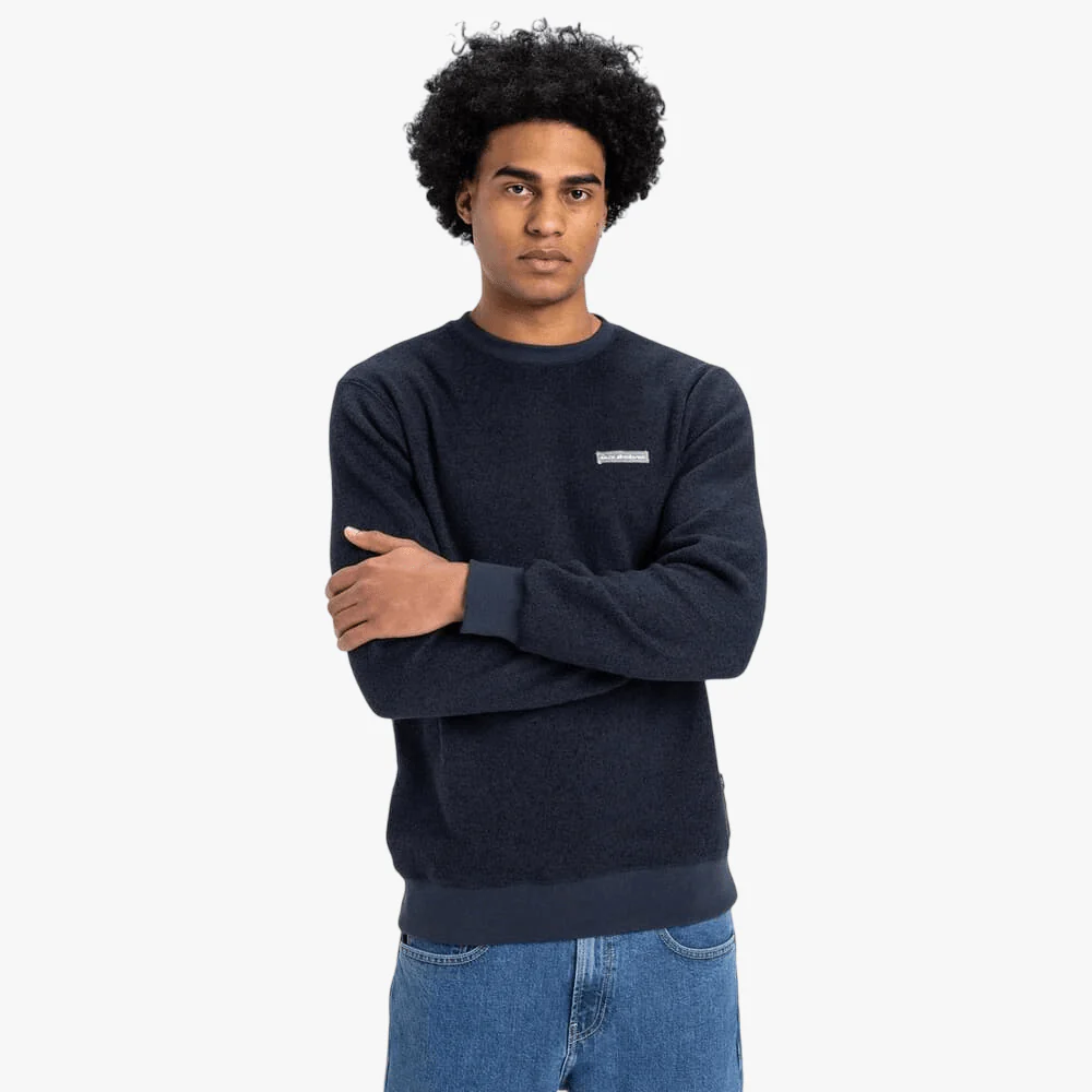 Quiksilver Mens Keller Crew Sweater Dark Navy Heather