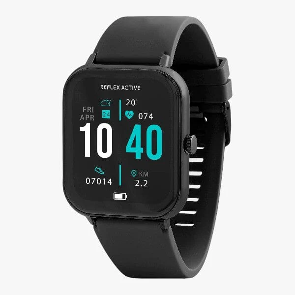 Reflex Active Series 23 Black Case & Black Silicone Strap Watch - Image 2