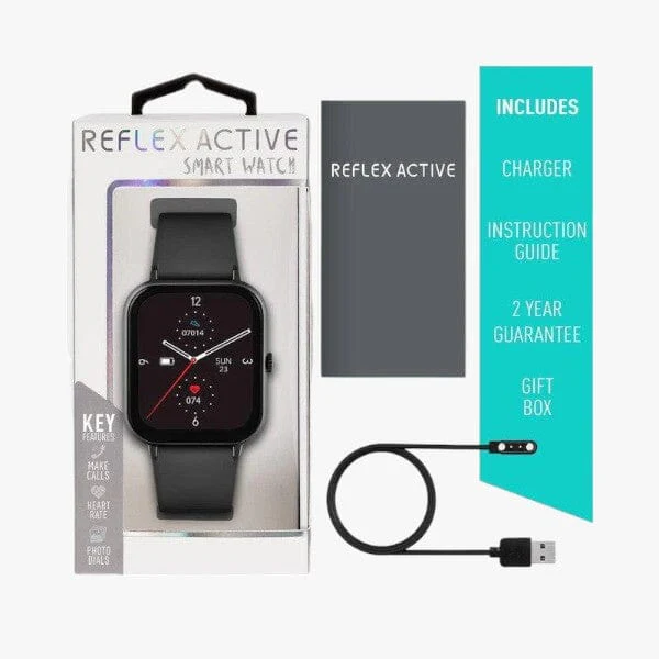 Reflex Active Series 23 Black Case & Black Silicone Strap Watch - Image 3