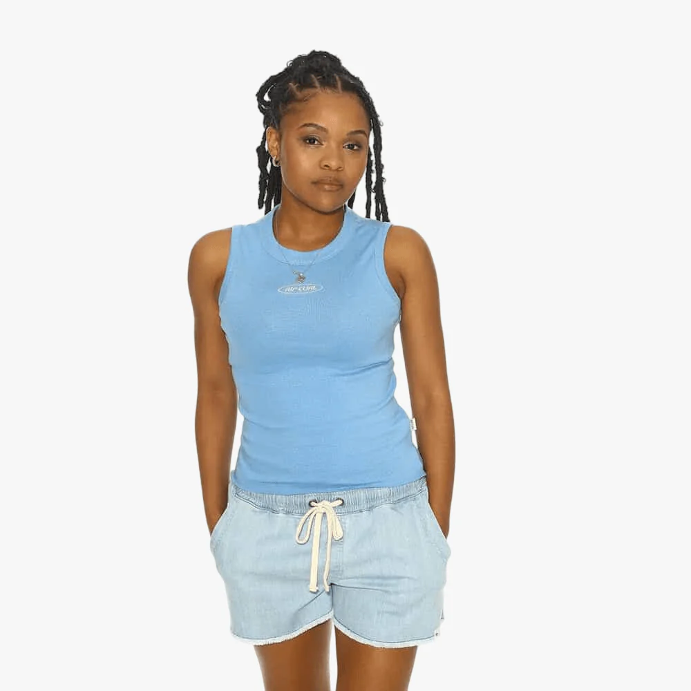 Ripcurl Womens High Tide Rib Tank Top Blue