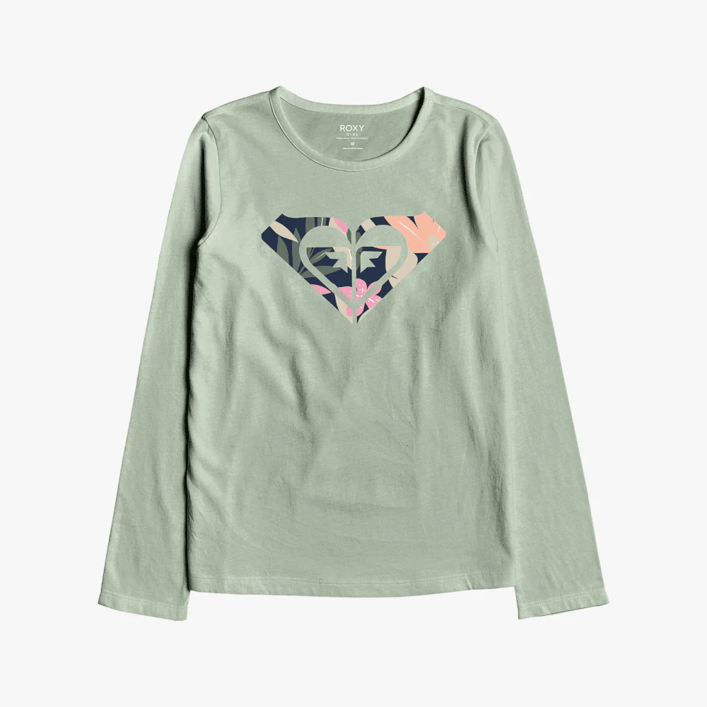 Roxy Girls Day And Night A Long Sleeve Tee Laurel Green