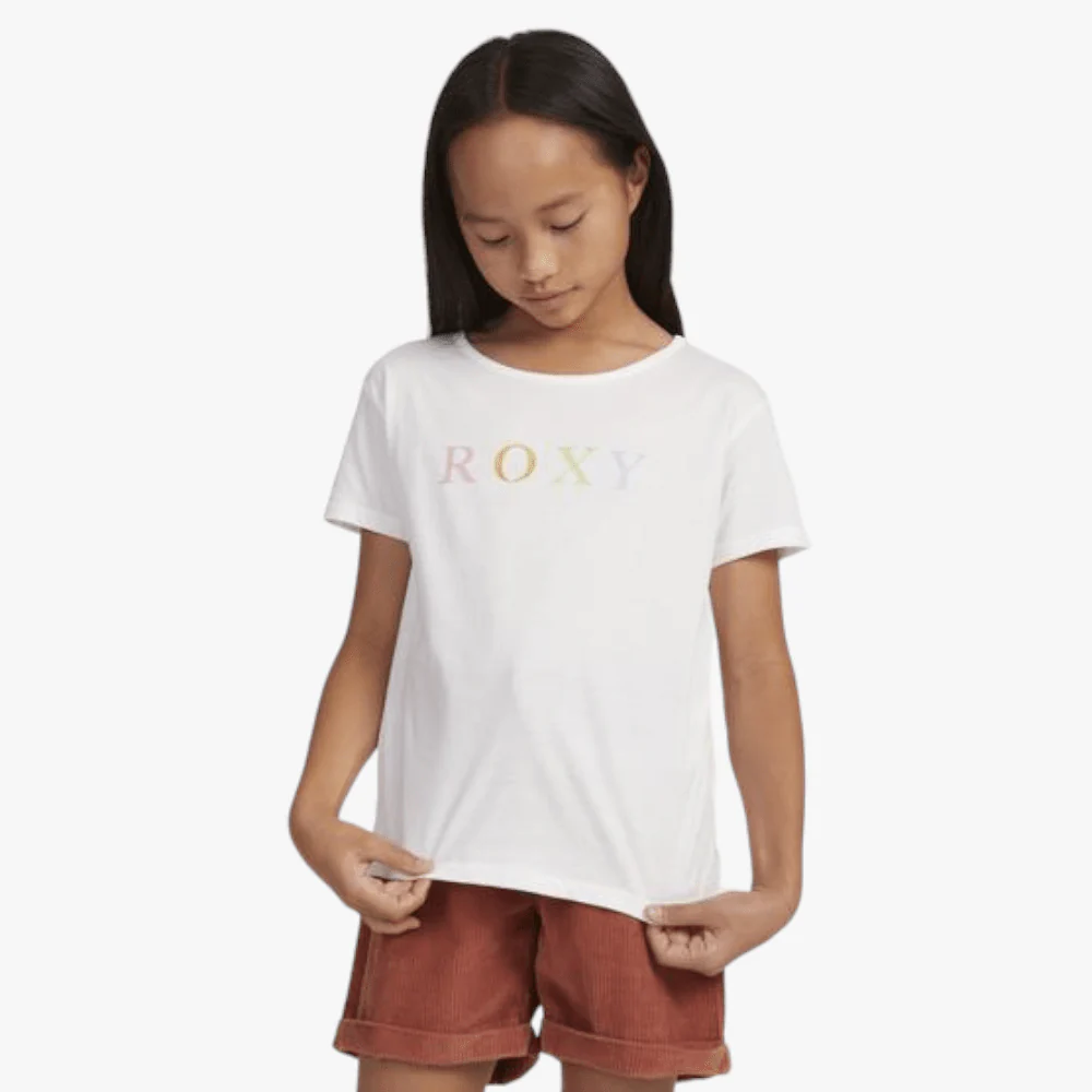 Roxy Girls Day & Night B Short Sleeve Tee Snow White