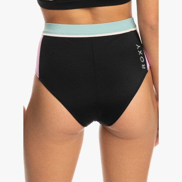 Roxy Womens Avtice High Waist Swim Bottom Bikini Black - Image 4