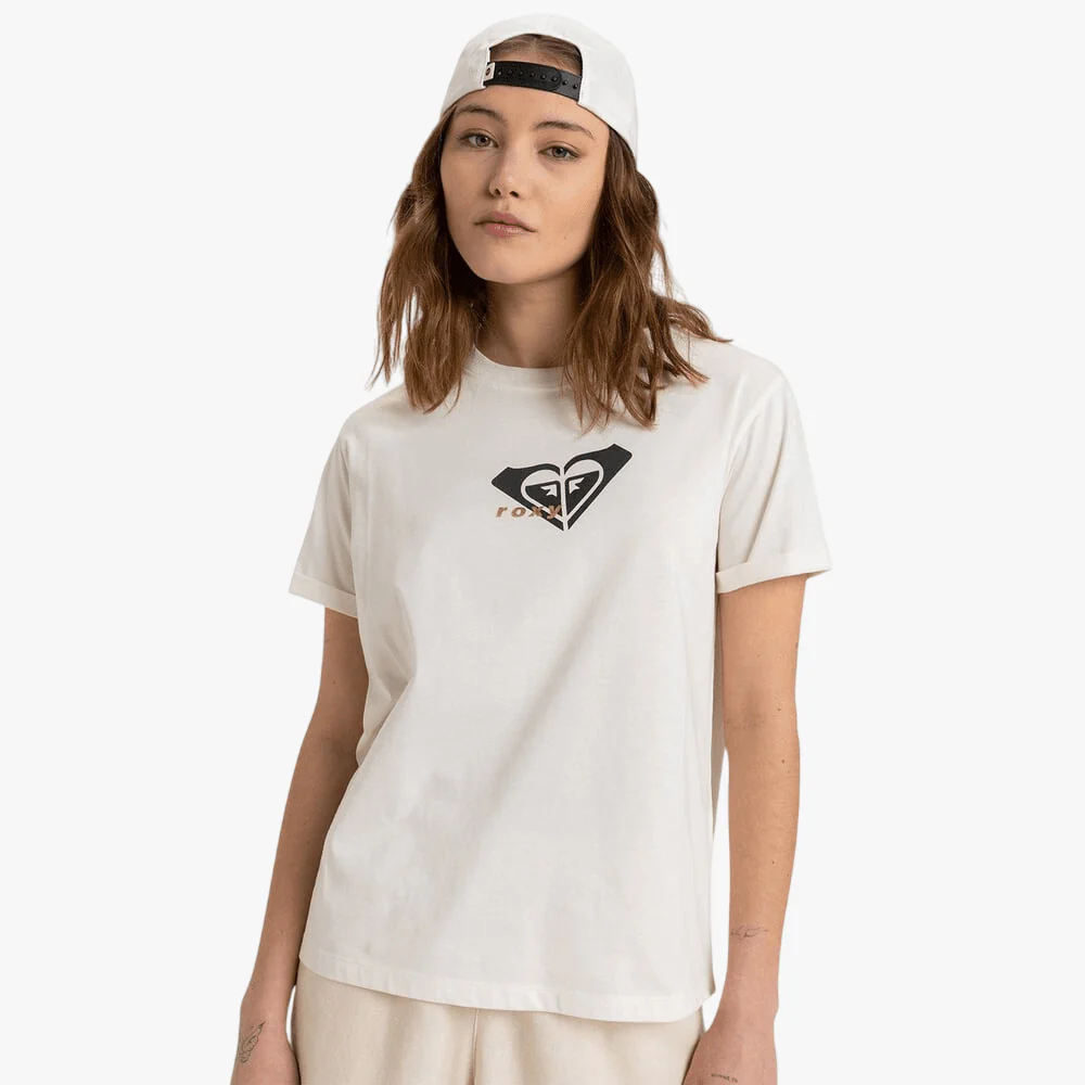 Roxy Womens Oceanregular Corpo Short Sleeve Tee Egret