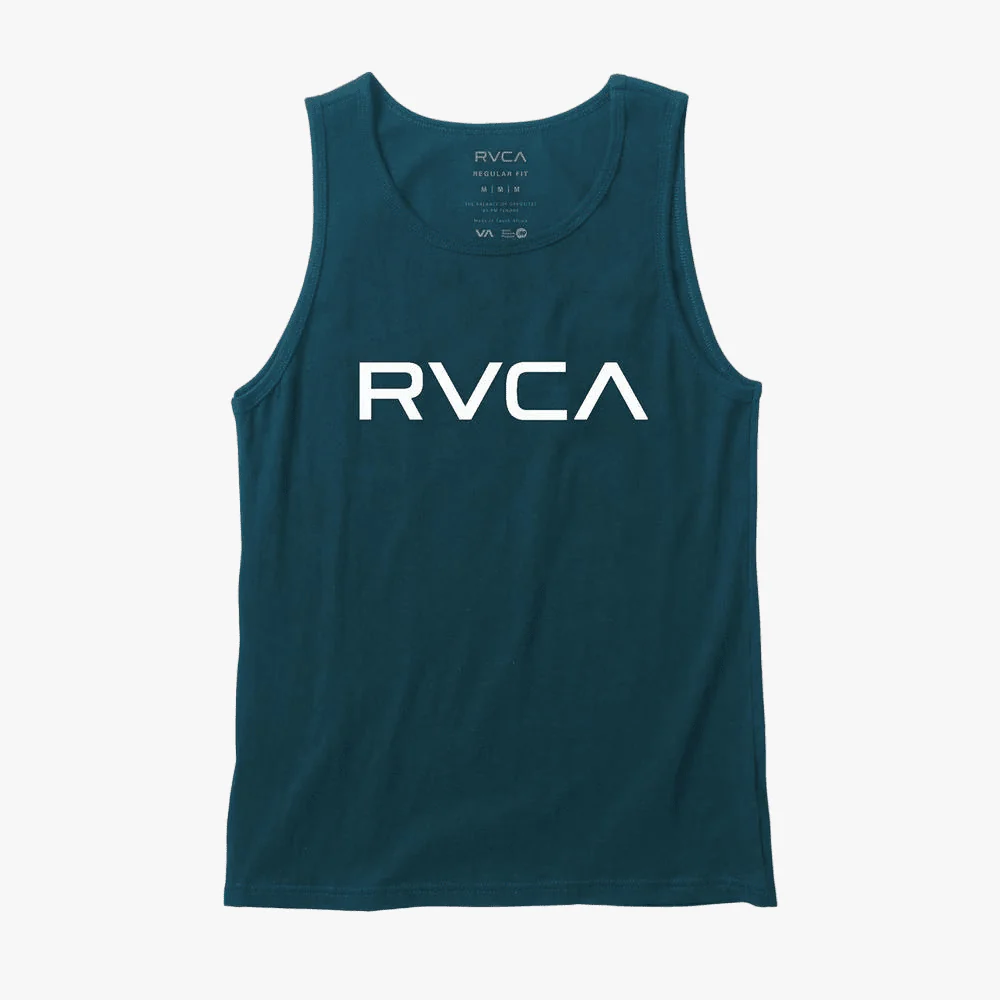 Rvca Boys Big Rvca Tank Vest Duck Blue