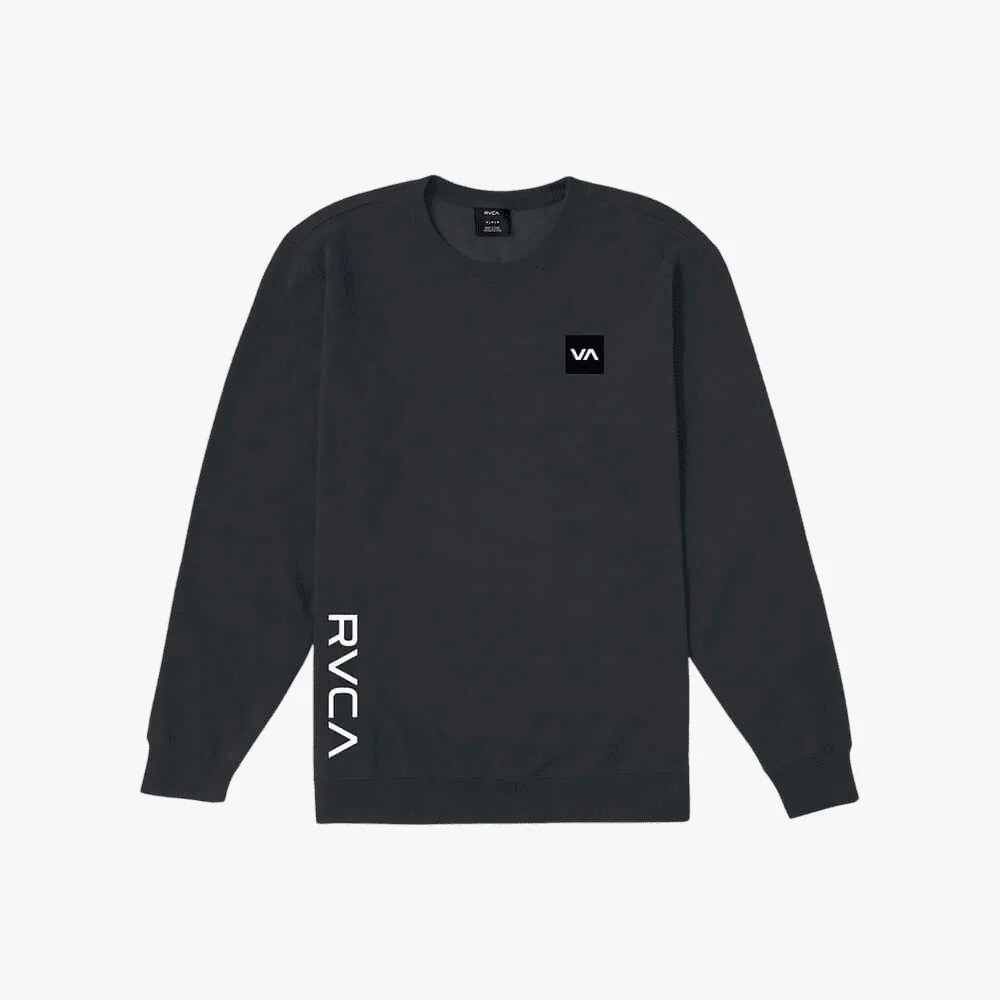 Rvca Mens 2X Crew Sweater Pirate Black