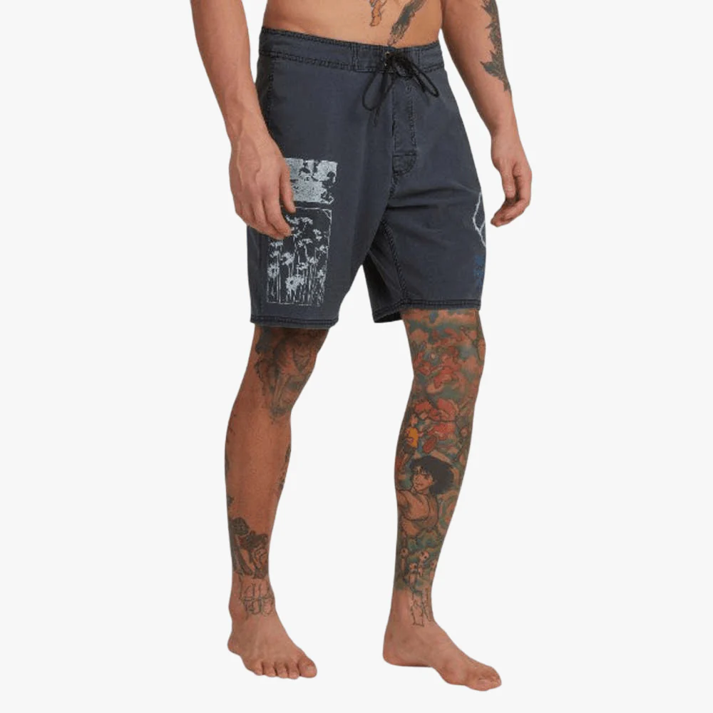 Rvca Mens Anthem Trunk Swim Shorts Black - Image 3