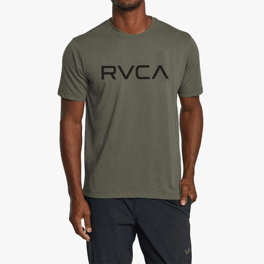 Rvca Mens Big Rvca Short Sleeve Tee Olive