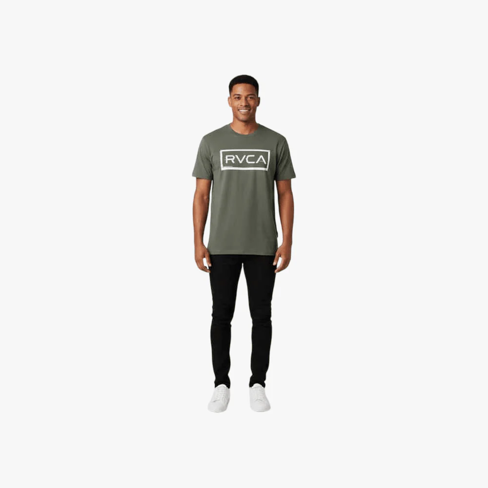 Rvca Mens Glitch Frame Short Sleeve Tee Grape Leaf