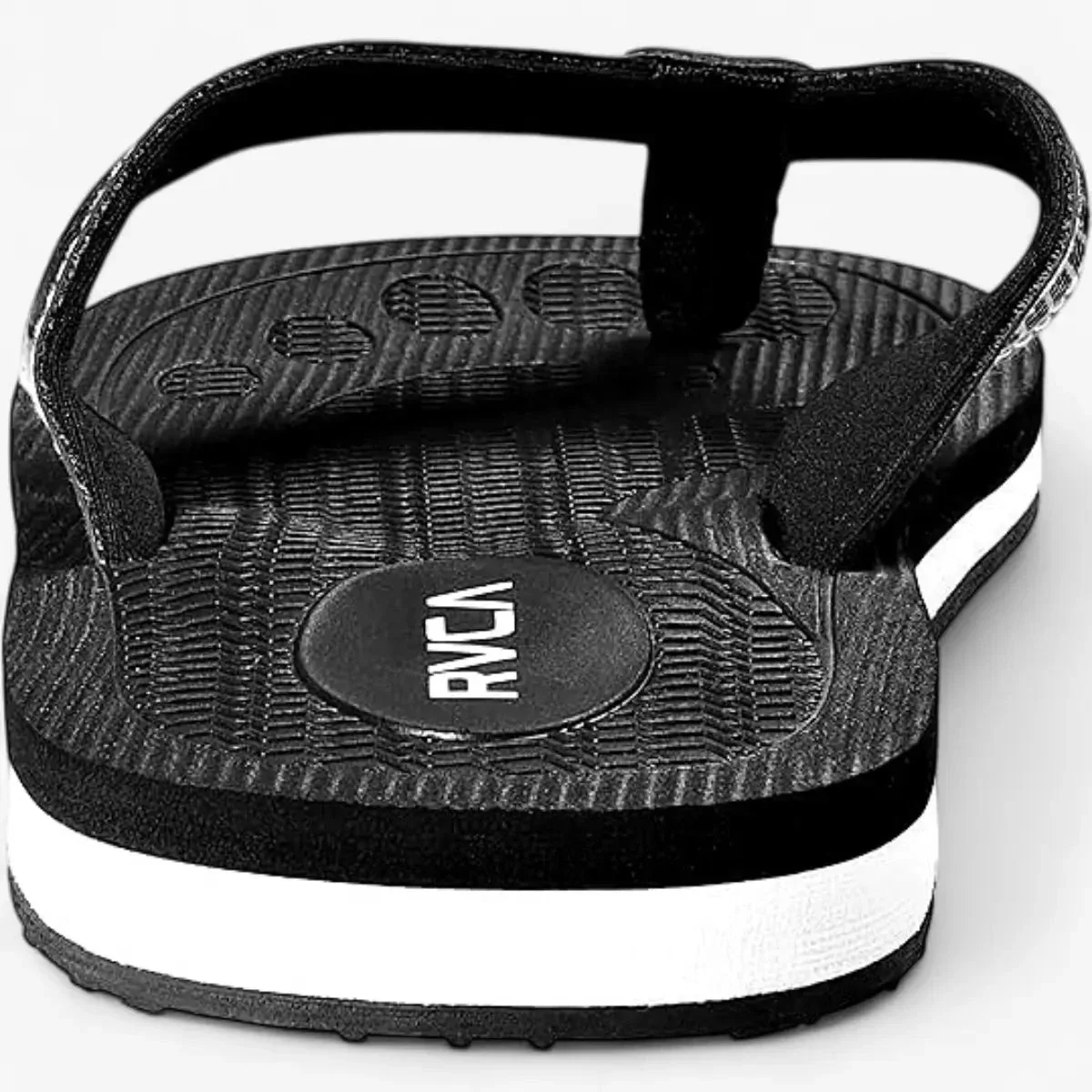 Rvca Mens Perforated Tbar Sandal Black - Image 4