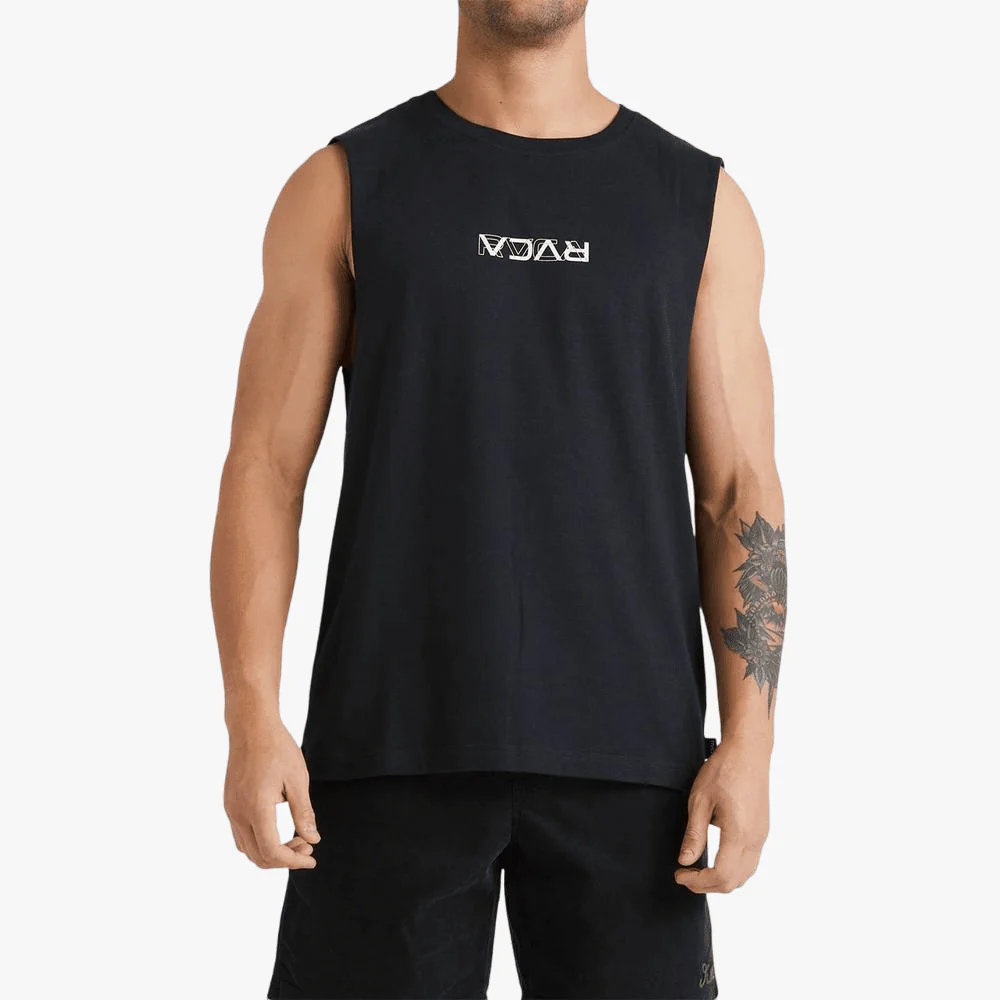 Rvca Mens Reverse Muscle Vest Black