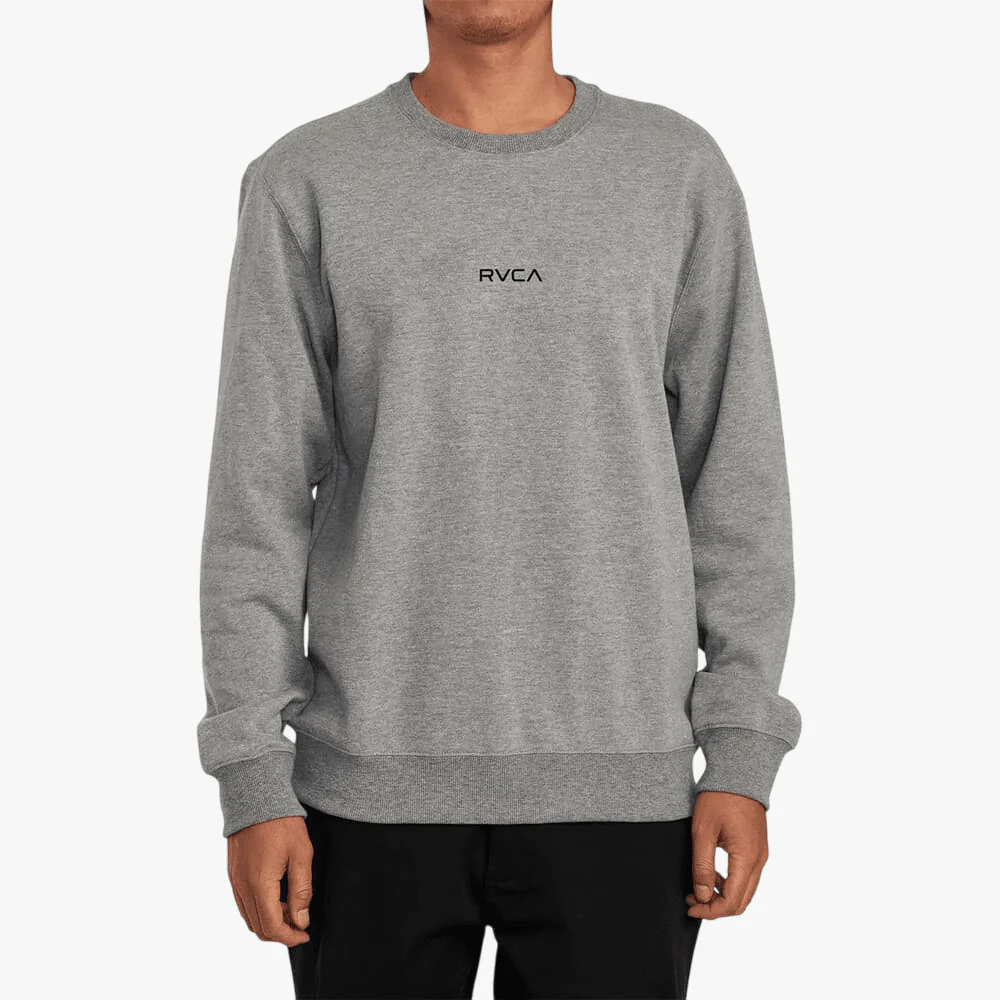 Rvca Mens Small Rvca Crew Sweater Athletic Heather Grey