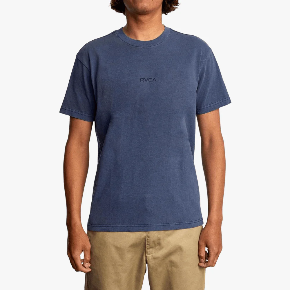 Rvca Mens Small Rvca Short Sleeve Tee Moody Blue