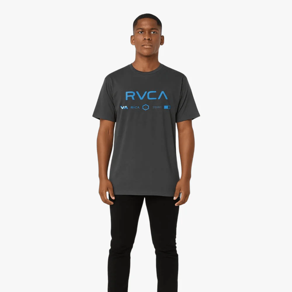 Rvca Mens Va Rvca Way Short Sleeve Tee Off Black